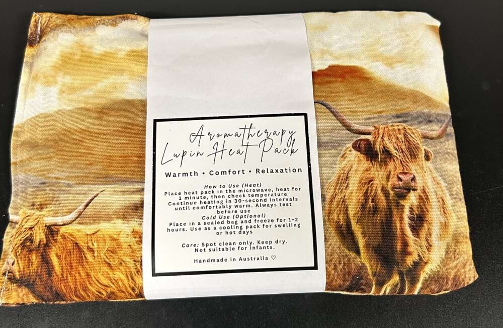 highland cow lupin hot and cold pack