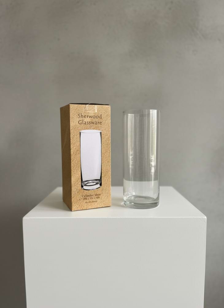 Clear Cylinder Vase 25 cm