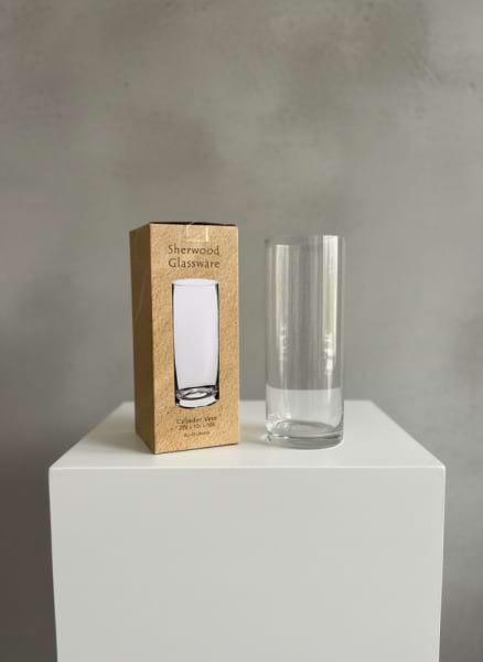 Clear Cylinder Vase 25 cm