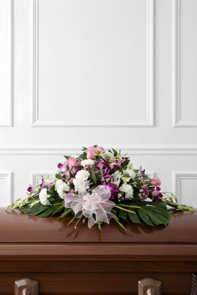 Orchids and Roses Sympathy Sheaf