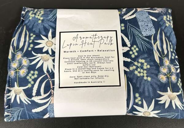Navy Native Lupin HOt and cold pack